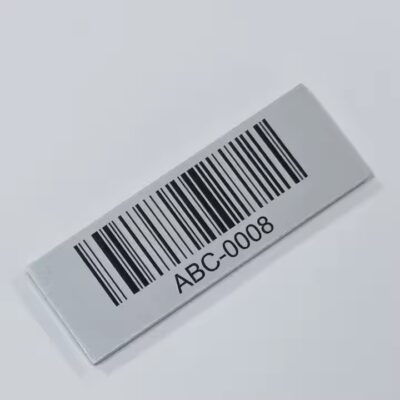 Custom Adhesive Barcode Metal Tag for Asset and Equipment Tracking