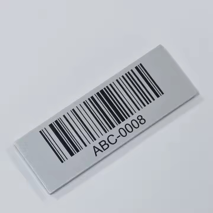 Custom Adhesive Barcode Metal Tag for Asset and Equipment Tracking