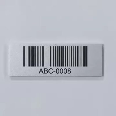 Custom Adhesive Barcode Metal Tag for Asset and Equipment Tracking