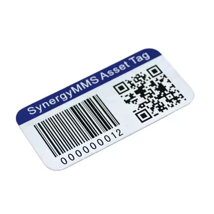 Custom QR Code Metal Label with 3M Adhesive