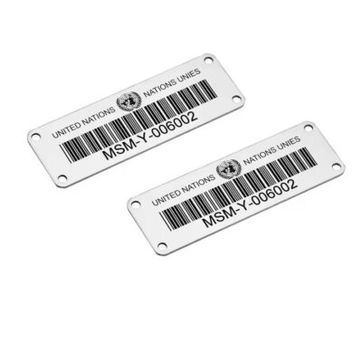 Waterproof Custom Metal Label with Adhesive Backing