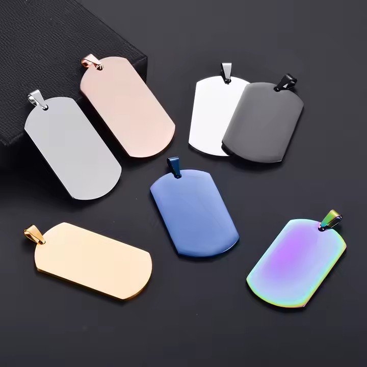 High-Quality Stainless Steel Blank Military Dog Tag