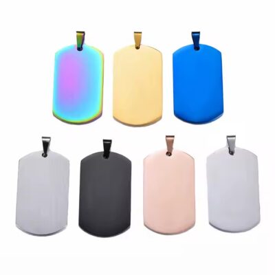 High-Quality Stainless Steel Blank Military Dog Tag