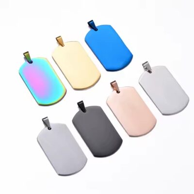 High-Quality Stainless Steel Blank Military Dog Tag
