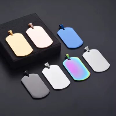 High-Quality Stainless Steel Blank Military Dog Tag