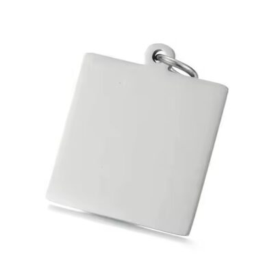Stainless steel blank square ID tags with smooth surface