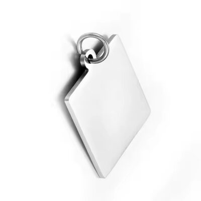 Stainless steel blank square ID tags with smooth surface