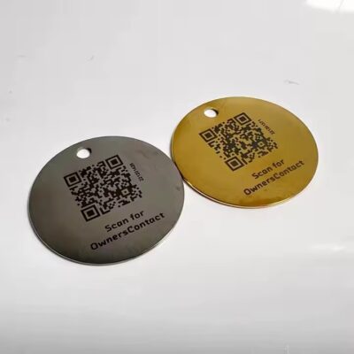 High-Quality Stainless Steel QR Code and Barcode Metal Tag