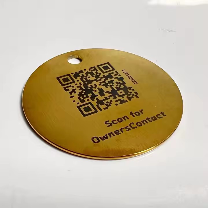 High-Quality Stainless Steel QR Code and Barcode Metal Tag