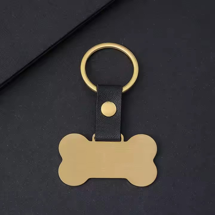 Stainless Steel Keychain Metal Pet ID Tag