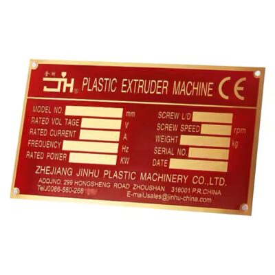 Hot-Selling Stainless Steel Motor Nameplates Industrial Metal Tags