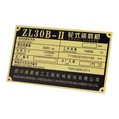 Hot-Selling Stainless Steel Motor Nameplates Industrial Metal Tags