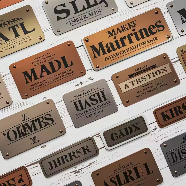 Custom laser engraved stainless steel nameplate for industrial use