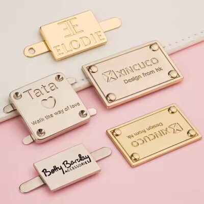 High-Quality Custom Shaped Metal Tags for Handbag Accessories