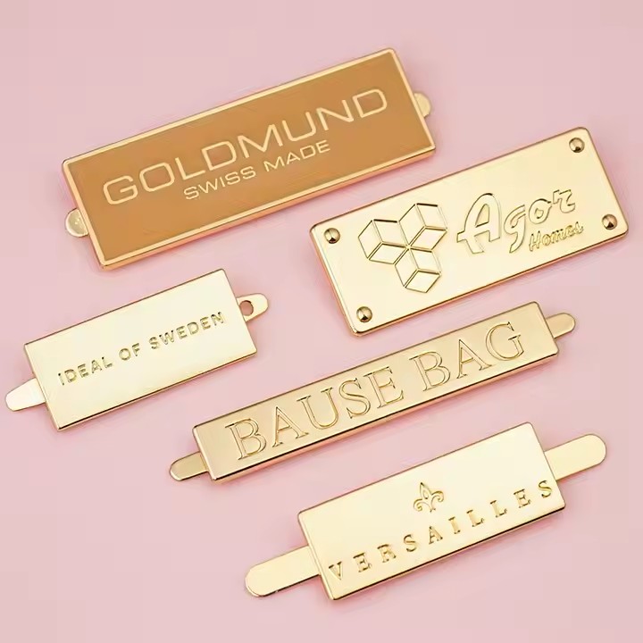 High-Quality Custom Shaped Metal Tags for Handbag Accessories