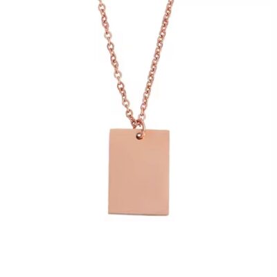 Stylish stainless steel rectangular and square metal tags with engraving
