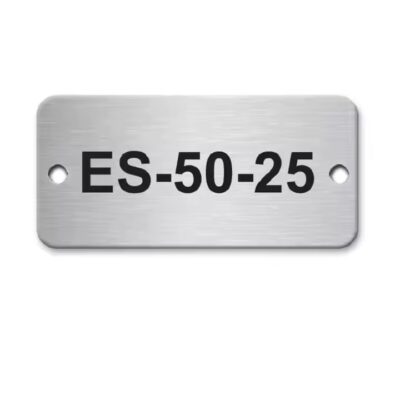 Waterproof stainless steel laser engraved tag for industrial labeling
