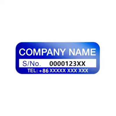 Aluminum metal tag with printed barcode