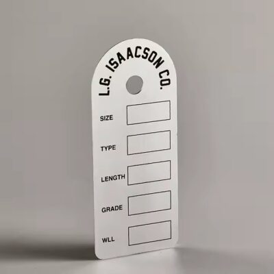 Aluminum metal tag printed for machinery equipment