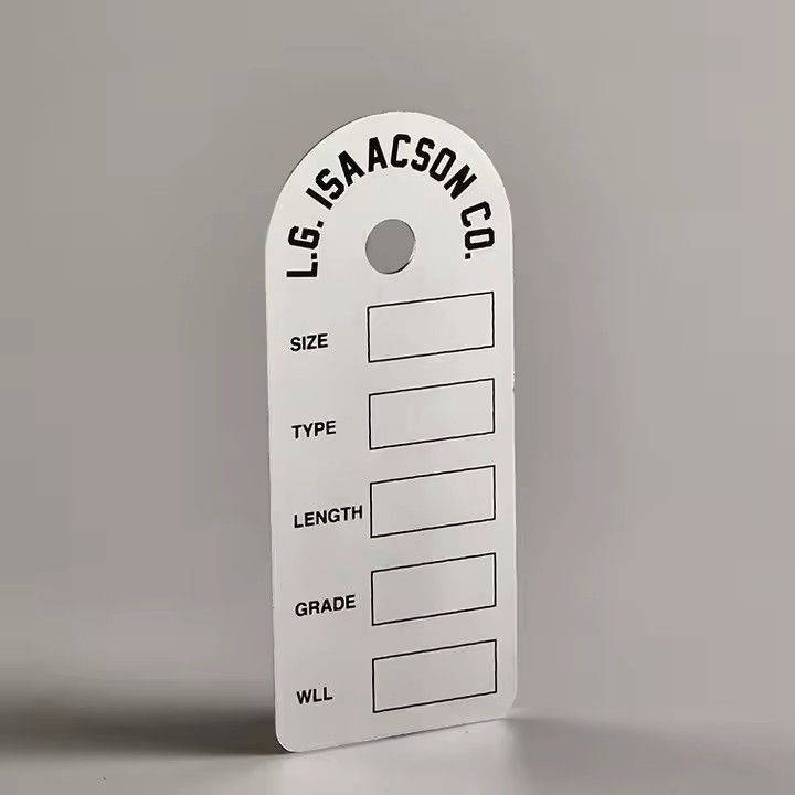 Aluminum metal tag printed for machinery equipment