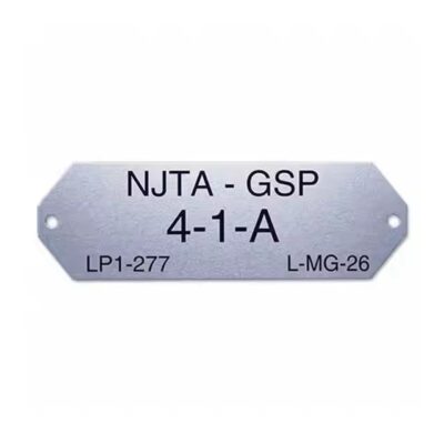 Custom chemical etched and laser engraved aluminum tags