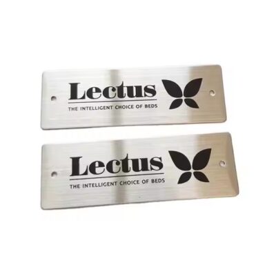 Custom chemical etched and laser engraved aluminum tags