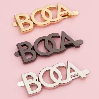 Custom Shaped Metal Tags for Fashion Handbags with Stylish Design