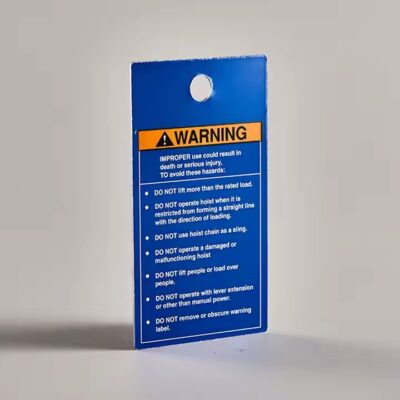 Anodized aluminum asset tag with laser marking for equipment tracking