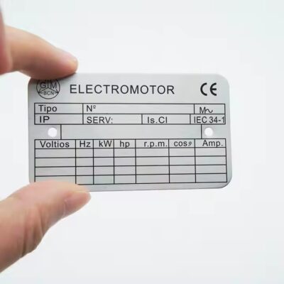 Custom printed metal barcode label for industrial use