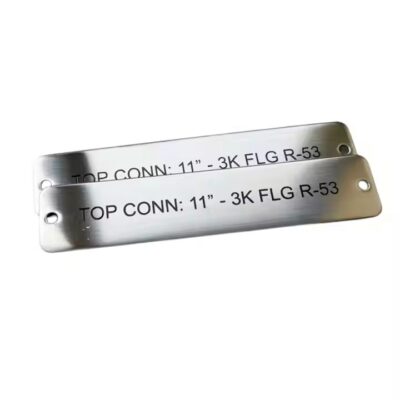 Custom black coated stainless steel tags for engraving