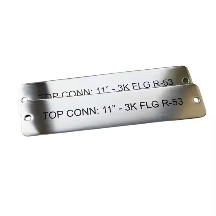 Custom black coated stainless steel tags for engraving