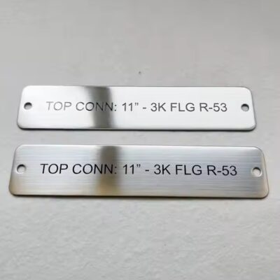 Custom black coated stainless steel tags for engraving