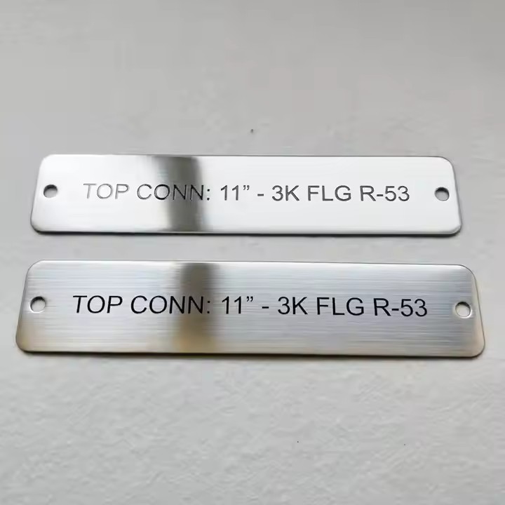 Custom black coated stainless steel tags for engraving