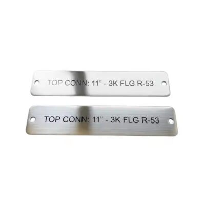 Custom black coated stainless steel tags for engraving