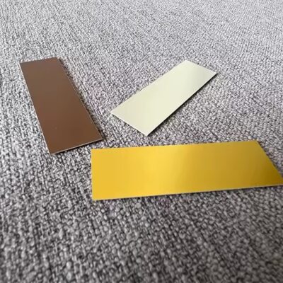 Custom anodized aluminum rectangular and square metal tags