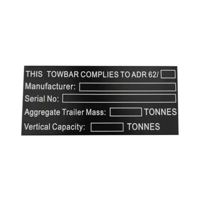 Custom metal asset tag with personalized logo size for equipment