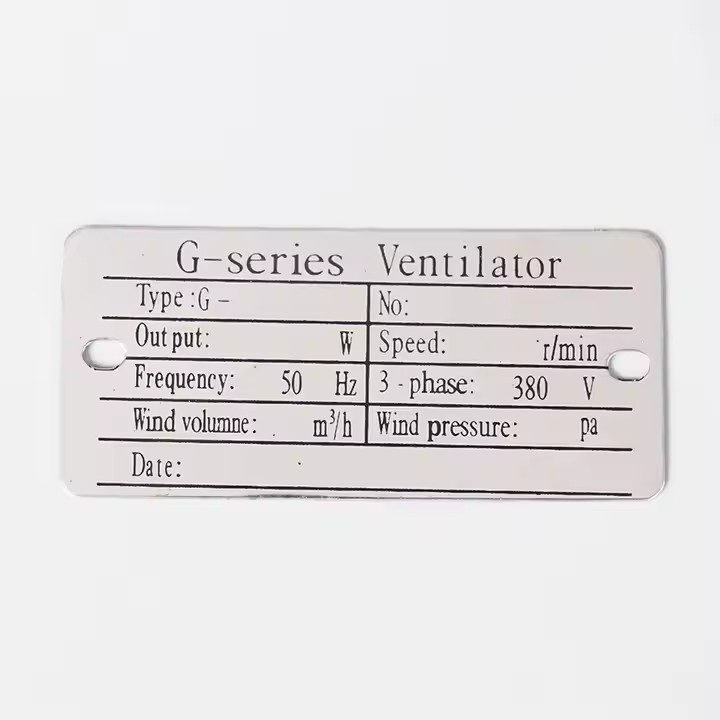 Custom engraved metal serial number tags for electrical panels