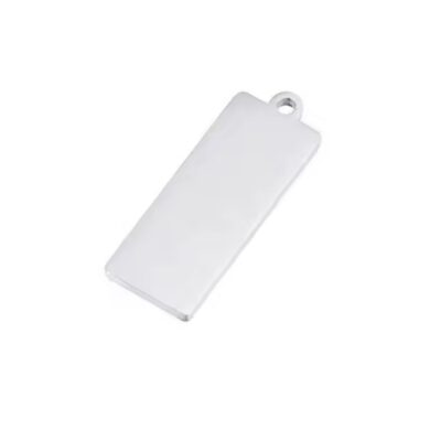 Custom rectangle metal luggage tags for travel and suitcase identification
