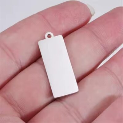 Custom rectangle metal luggage tags for travel and suitcase identification