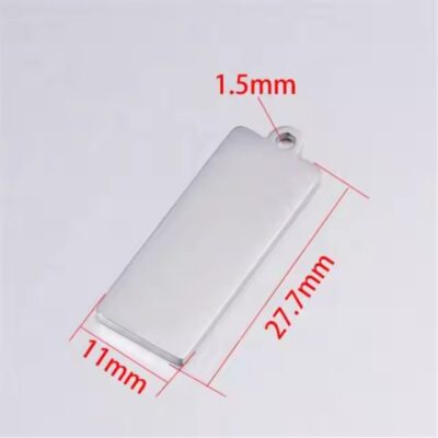 Custom rectangle metal luggage tags for travel and suitcase identification