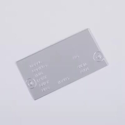 Custom printed metal machine instruction label