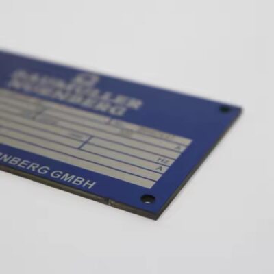 Custom metal asset tag for industrial machinery
