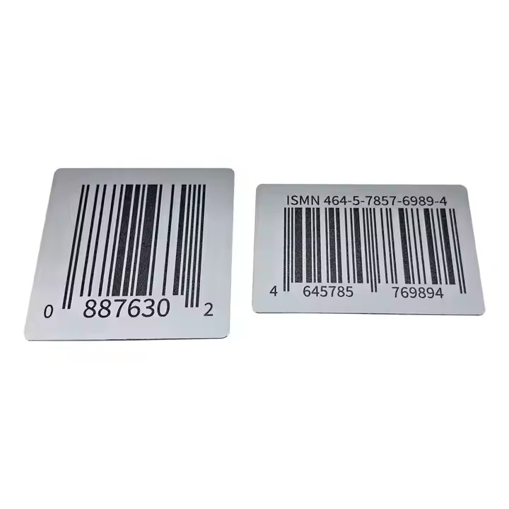 Metal label for digital printing and production identification