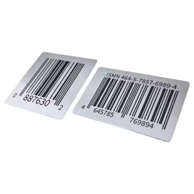 Metal label for digital printing and production identification