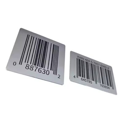 Metal label for digital printing and production identification