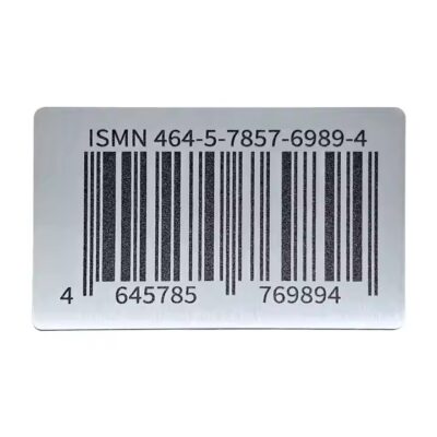 Metal label for digital printing and production identification