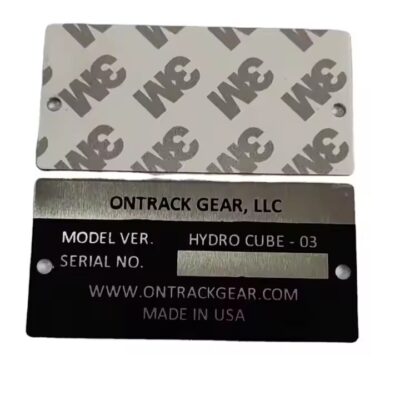 Custom printed metal marking label for industrial use