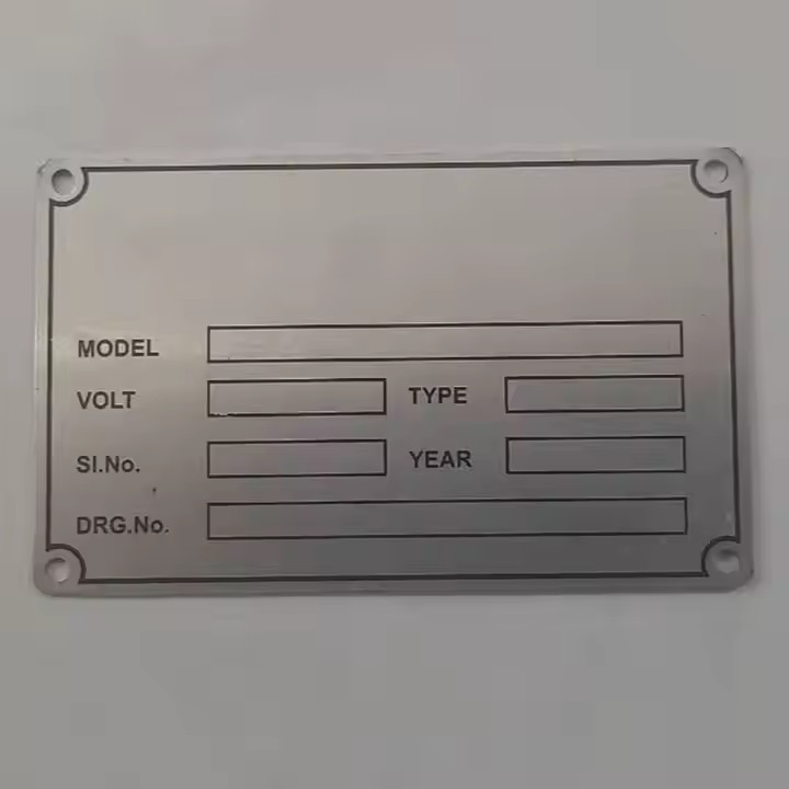 Custom printed metal marking label for industrial use