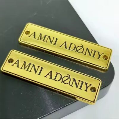Custom stamped stainless steel tags for industrial labeling