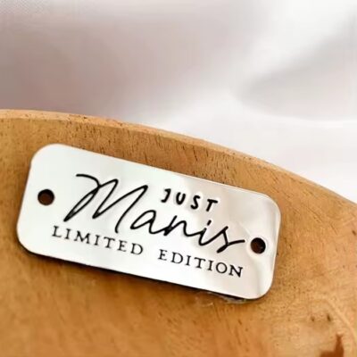 Custom stamped stainless steel tags for industrial labeling